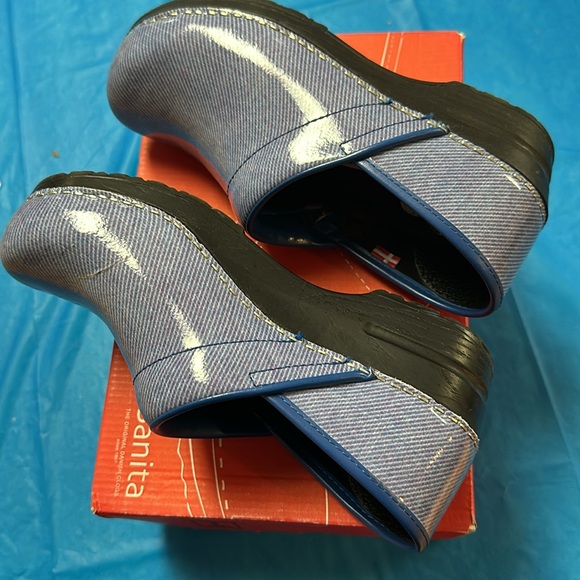 Sanita patent “Dungaree print” clogs, size 37 - Picture 5 of 7